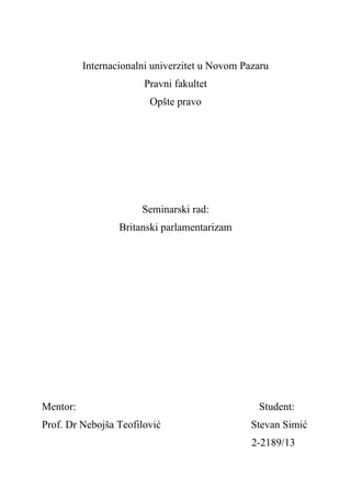 Britanski parlamentarizam