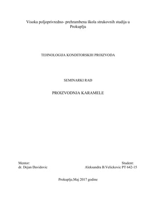 Proizvodnja karamele