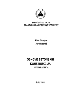 Osnove betonskih konstrukcije