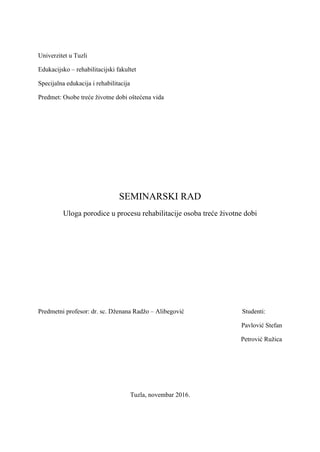 Rehabilitacija osoba ostećenog vida