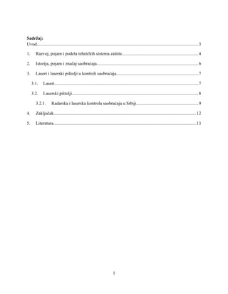 Laserski sistemi u kontroli saobraćaja