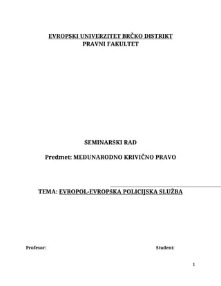 Evropska policijska služba – Evropol