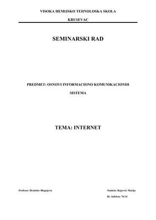 Internet: globalna računarska mreža