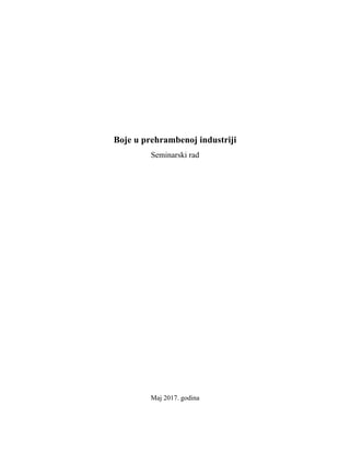 Boje u prehrambenoj industriji