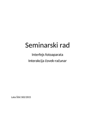 Interfejs fotoaparata