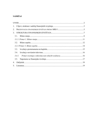 Finansijski izveštaji u funkciji menadžmenta