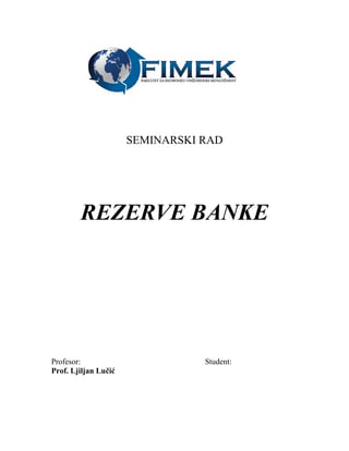 Rezerve banke