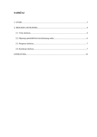 Kineziterapija u korekciji skolioze