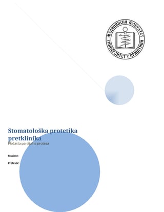 Pločasta parcijalna proteza