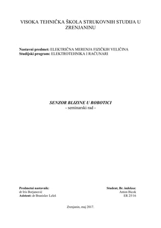 Senzor blizine u robotici