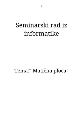 Matična ploča