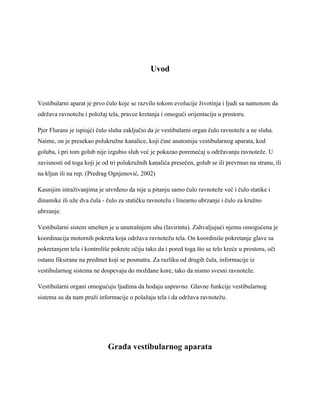 Vestibularni sistem i njegova oštećenja