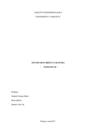 Totalitarna država i kultura