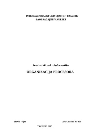 Organizacija procesora