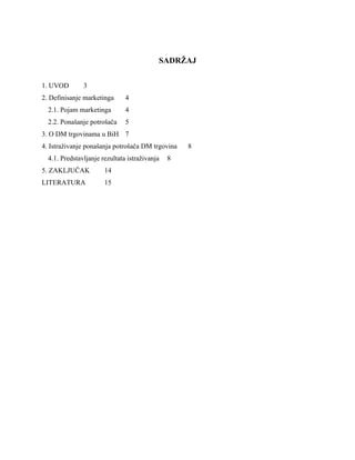 Uticaj obeležja ličnosti, stila života na kupovinu „Balea” proizvoda, na primeru DM kompanije