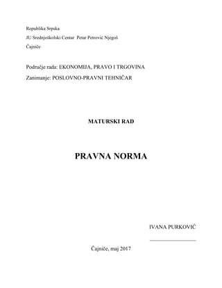 Pravna norma