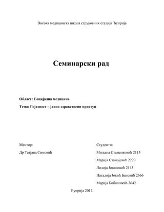 Gojaznost-javno zdravstveni prsitup