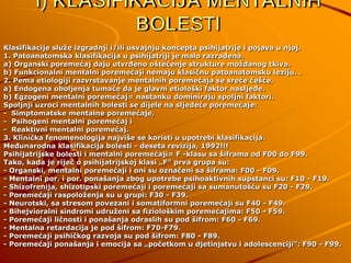 Klasifikacija mentalnih bolesti