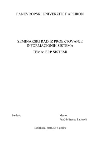 ERP  sistemi