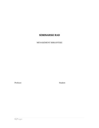 Menadžment biblioteke