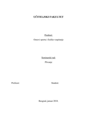 Stilovi i prednosti plivanja