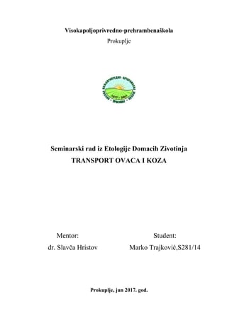 Transport ovaca i koza