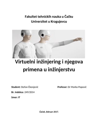 Virtuelni inžinjering i njegova primena u inžinjerstvu