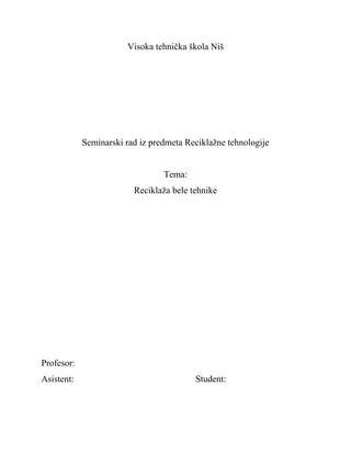 Reciklaža bele tehnike