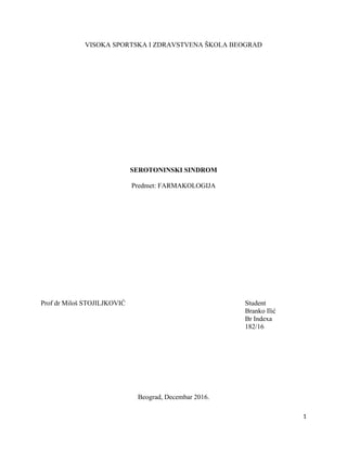 Serotoninski sindrom