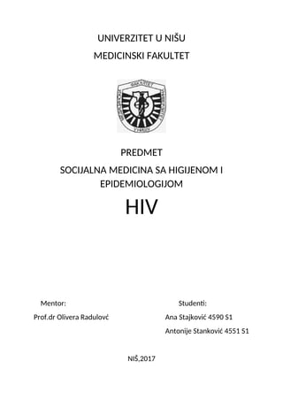 HIV: definicija, poreklo, mehanizam delovanja i prevencija