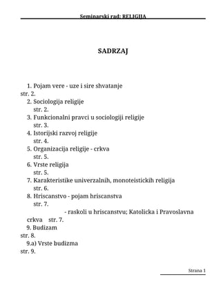 Religija: sociološki aspekti i kulturni značaj