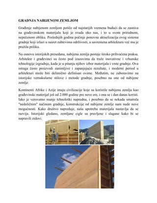 Gradnja nabijenom zemljom