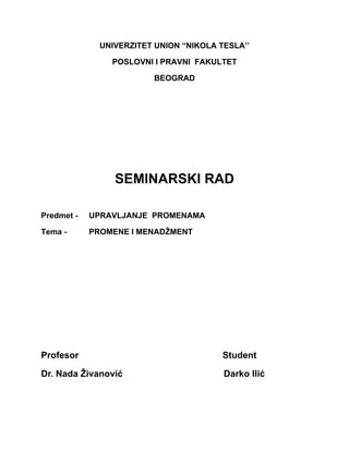 Promene i menadžment