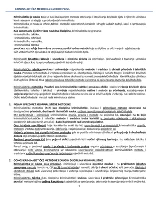 Kriminalistička metodika kao disciplina