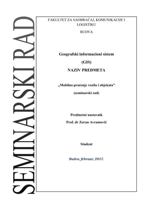 Mobilno praćenje vozila i objekata