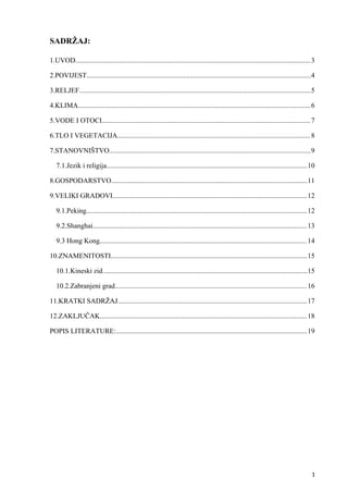 Geografske karakteristike Kine
