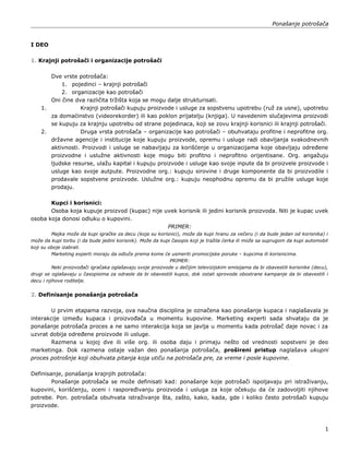 Ponašanje potrošača