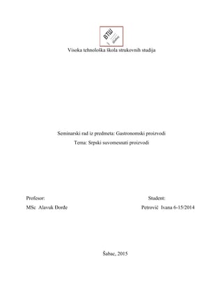 Srpski suvomesnati proizvodi