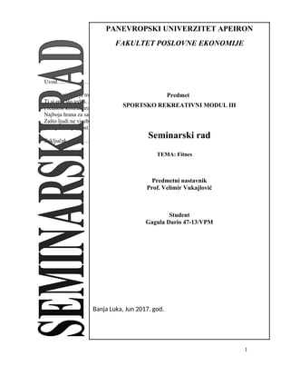 Fitnes kao način života