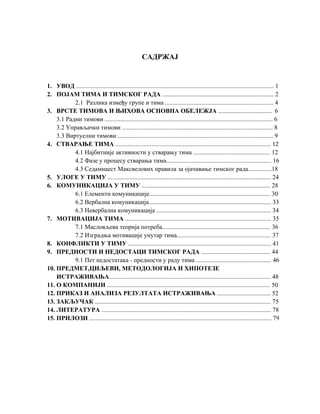 Značaj timskog rada za uspeh kompanije