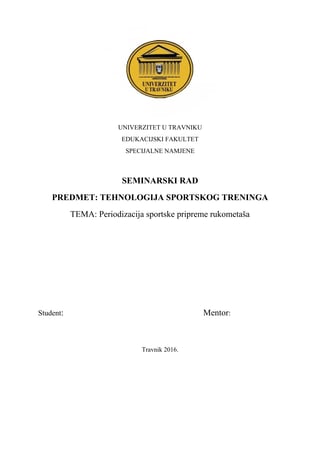 Periodizacija sportske pripreme