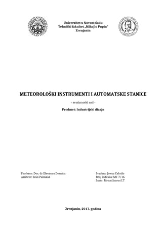 Meteorološki instrumenti i automatske stanice