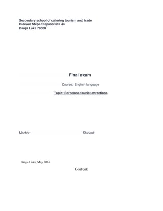 Barcelona tourist attractions