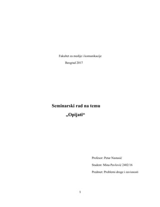 Opijati: problemi droge i zavisnosti