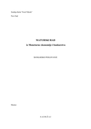 Bankarsko poslovanje