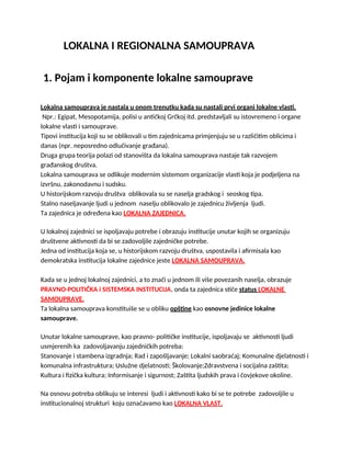 Lokalna i regionalna samouprava