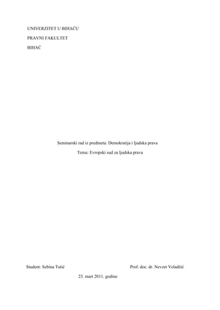 Evropski sud za ljudska prava