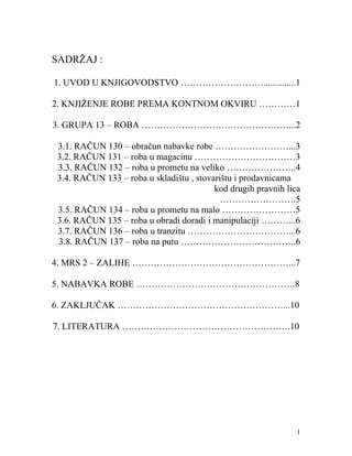 Računovodstvo-knjiženje robe