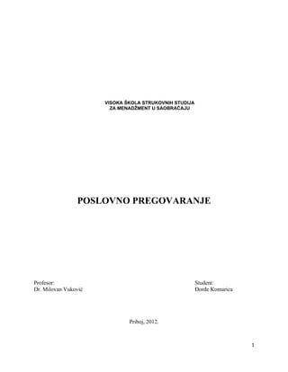 Poslovno pregovaranje
