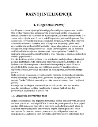 Razvoj inteligencije